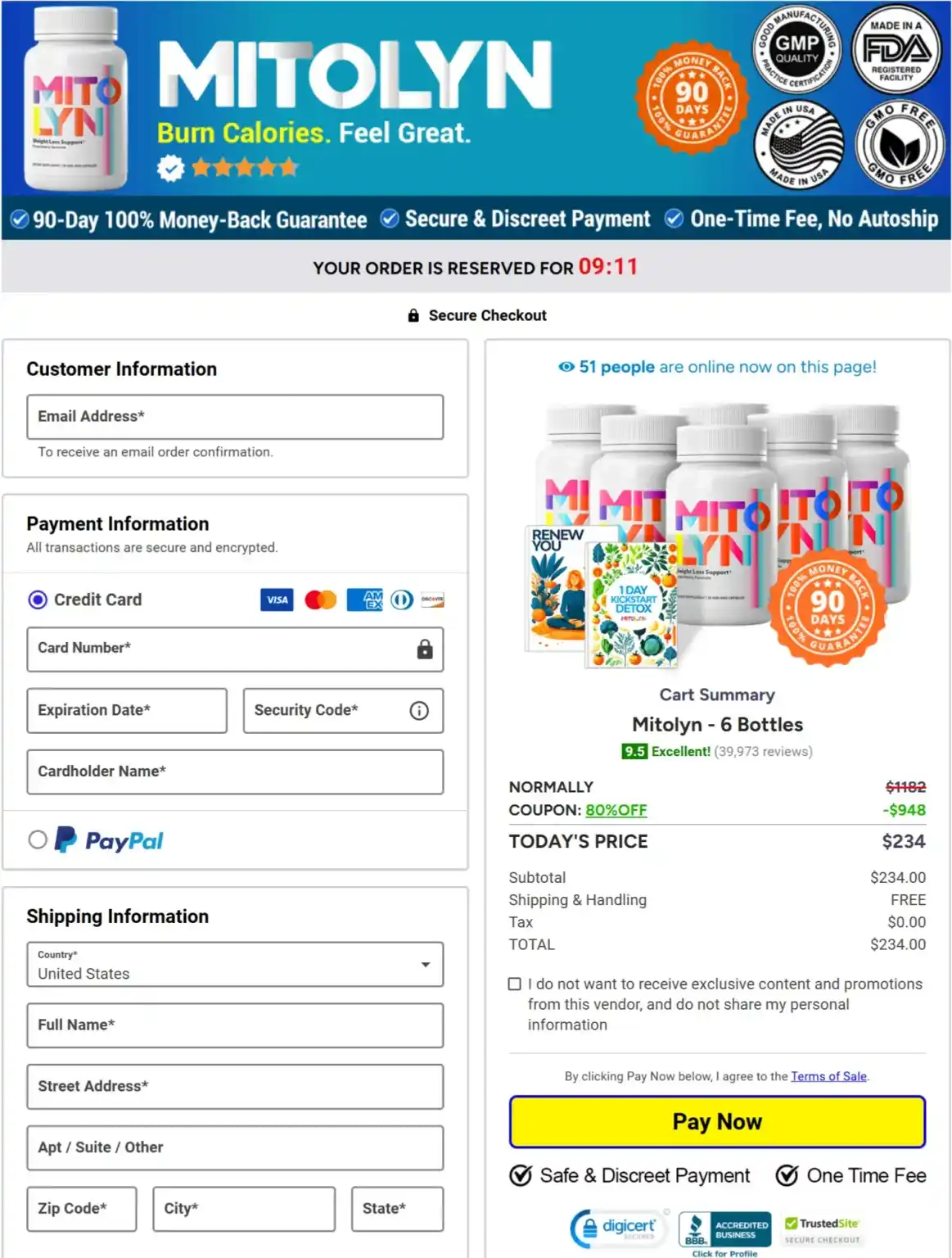 Mitolyn Order Page